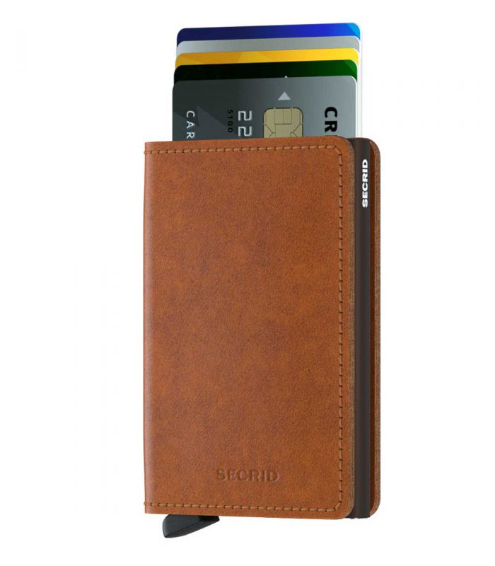 SECRID - Secrid slim wallet leer original cognac bruin